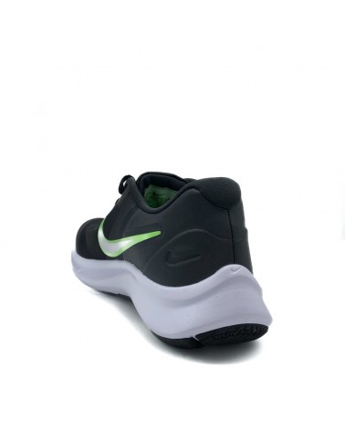 ZAPATILLA NIKE STAR RUNNER NEGRA CON PIPA PLATA Y VERDE